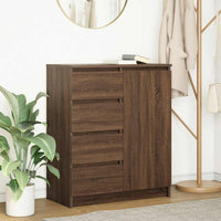 Credenza con Cassetti Rovere Marrone 71x35x84 cm in Truciolato 861586