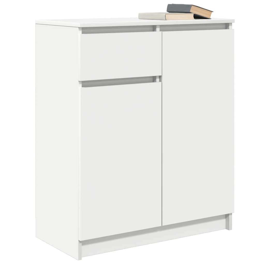 Credenza con Cassetto Bianco 71x35x84 cm in Legno Multistrato 861589