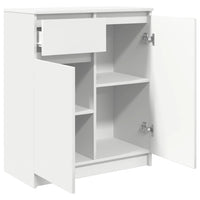 Credenza con Cassetto Bianco 71x35x84 cm in Legno Multistrato 861589