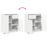 Credenza con Cassetto Bianco 71x35x84 cm in Legno Multistrato 861589