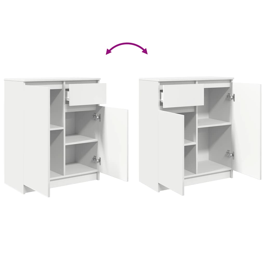 vidaXL Credenza con Cassetto Bianco 71x35x84 cm in Legno Multistrato
