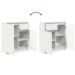 vidaXL Credenza con Cassetto Bianco 71x35x84 cm in Legno Multistrato
