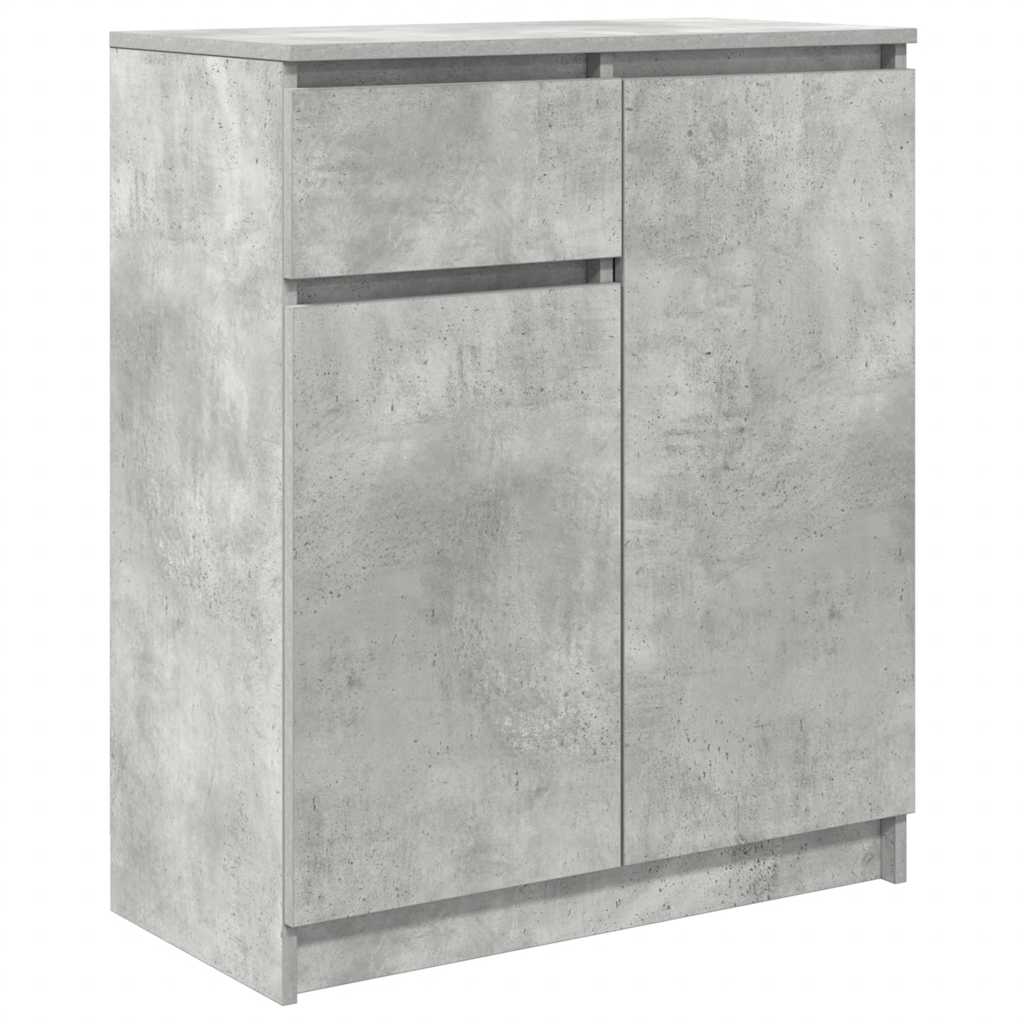 Credenza con Cassetto-Buffet-Armadio da cucina Grigio Cemento 71x35x84 cm in Truciolato
