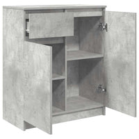 Credenza con Cassetto-Buffet-Armadio da cucina Grigio Cemento 71x35x84 cm in Truciolato