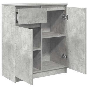 Credenza con Cassetto-Buffet-Armadio da cucina Grigio Cemento 71x35x84 cm in Truciolato
