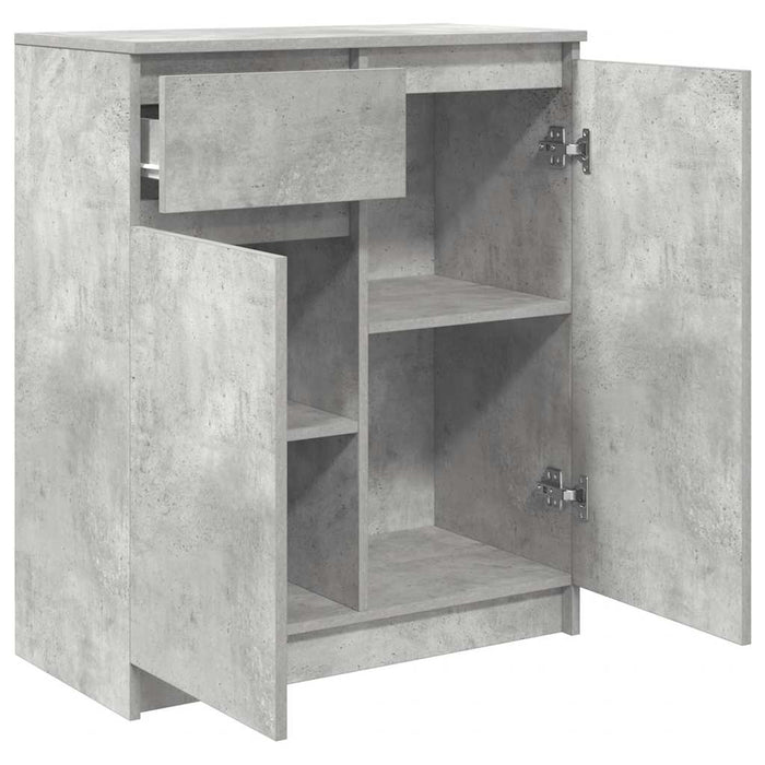 Credenza con Cassetto-Buffet-Armadio da cucina Grigio Cemento 71x35x84 cm in Truciolato