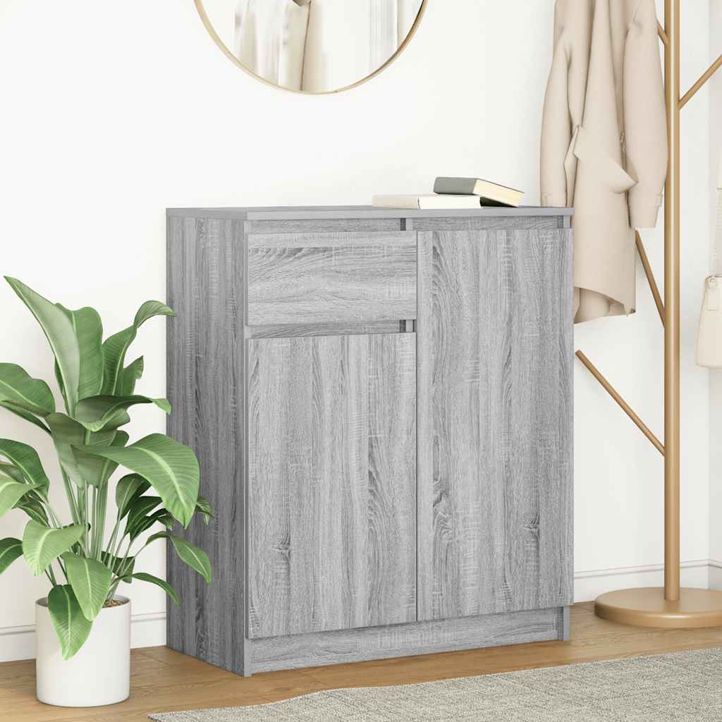 vidaXL Credenza con Cassetto Grigio Sonoma 71x35x84 cm in Truciolato