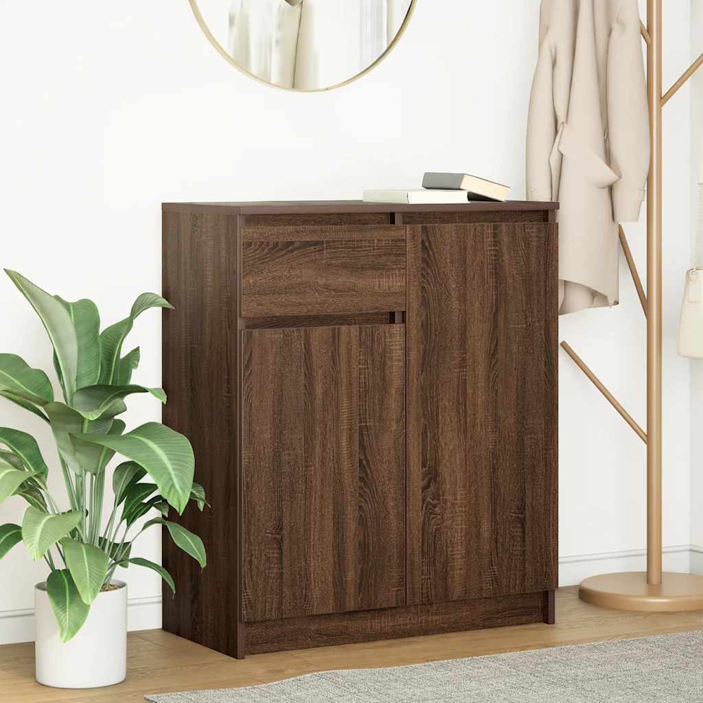 vidaXL Credenza con Cassetto Rovere Marrone 71x35x84 cm in Truciolato