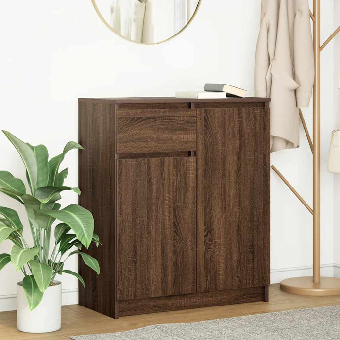 vidaXL Credenza con Cassetto Rovere Marrone 71x35x84 cm in Truciolato