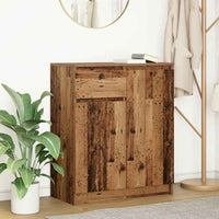 Credenza con Cassetto-Buffet-Armadio da cucina Legno Antico 71x35x84 cm in Truciolato