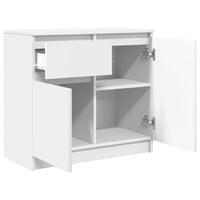 Credenza con Cassetto Bianco 71x35x65 cm in Legno Multistrato 861598