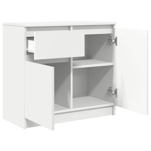 Credenza con Cassetto Bianco 71x35x65 cm in Legno Multistrato 861598