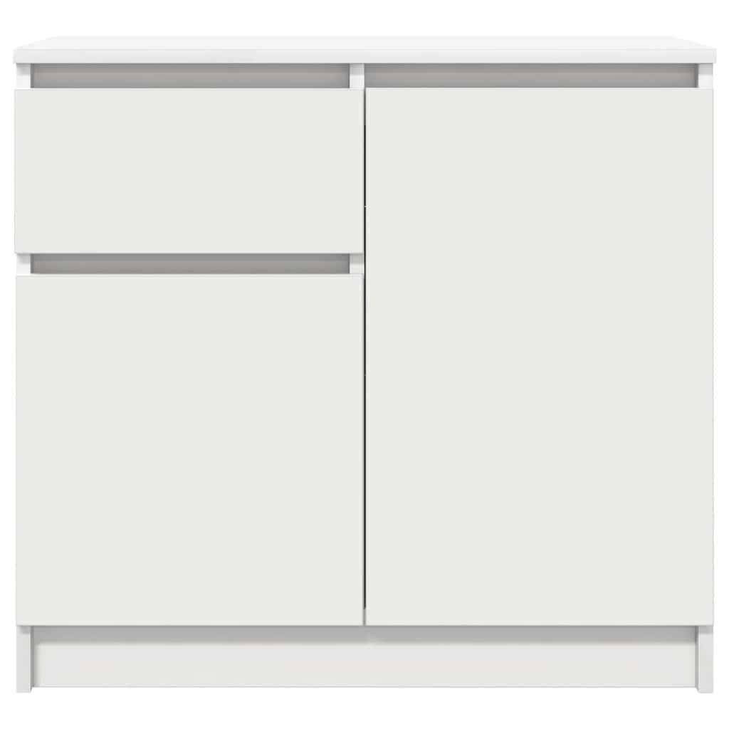 Credenza con Cassetto Bianco 71x35x65 cm in Legno Multistrato 861598
