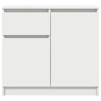 Credenza con Cassetto Bianco 71x35x65 cm in Legno Multistrato 861598