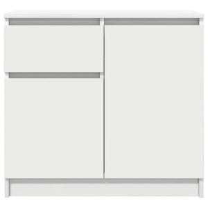 Credenza con Cassetto Bianco 71x35x65 cm in Legno Multistrato 861598