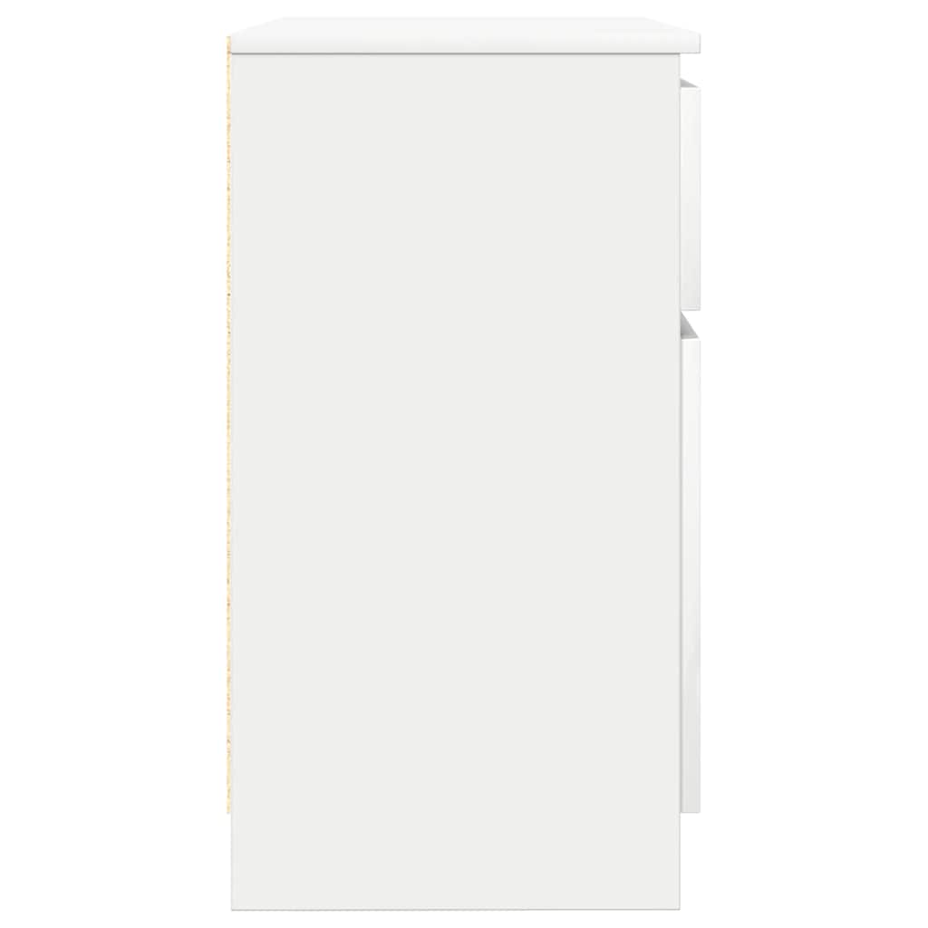 Credenza con Cassetto Bianco 71x35x65 cm in Legno Multistrato 861598