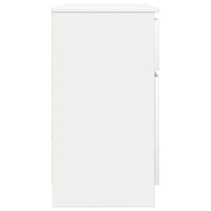 Credenza con Cassetto Bianco 71x35x65 cm in Legno Multistrato 861598