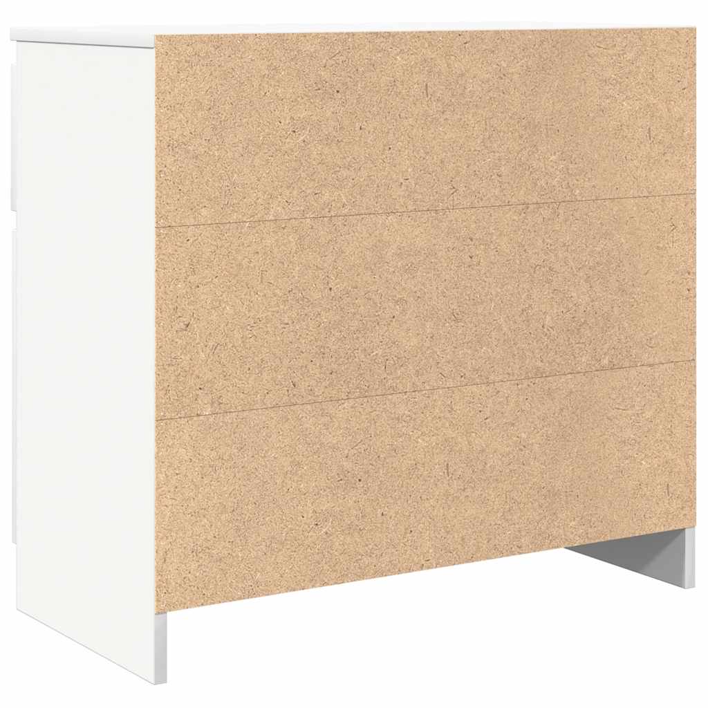 Credenza con Cassetto Bianco 71x35x65 cm in Legno Multistrato 861598