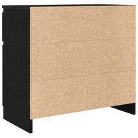 Credenza con Cassetto-Buffet Rovere Nero 71x35x65 cm Legno Multistrato
