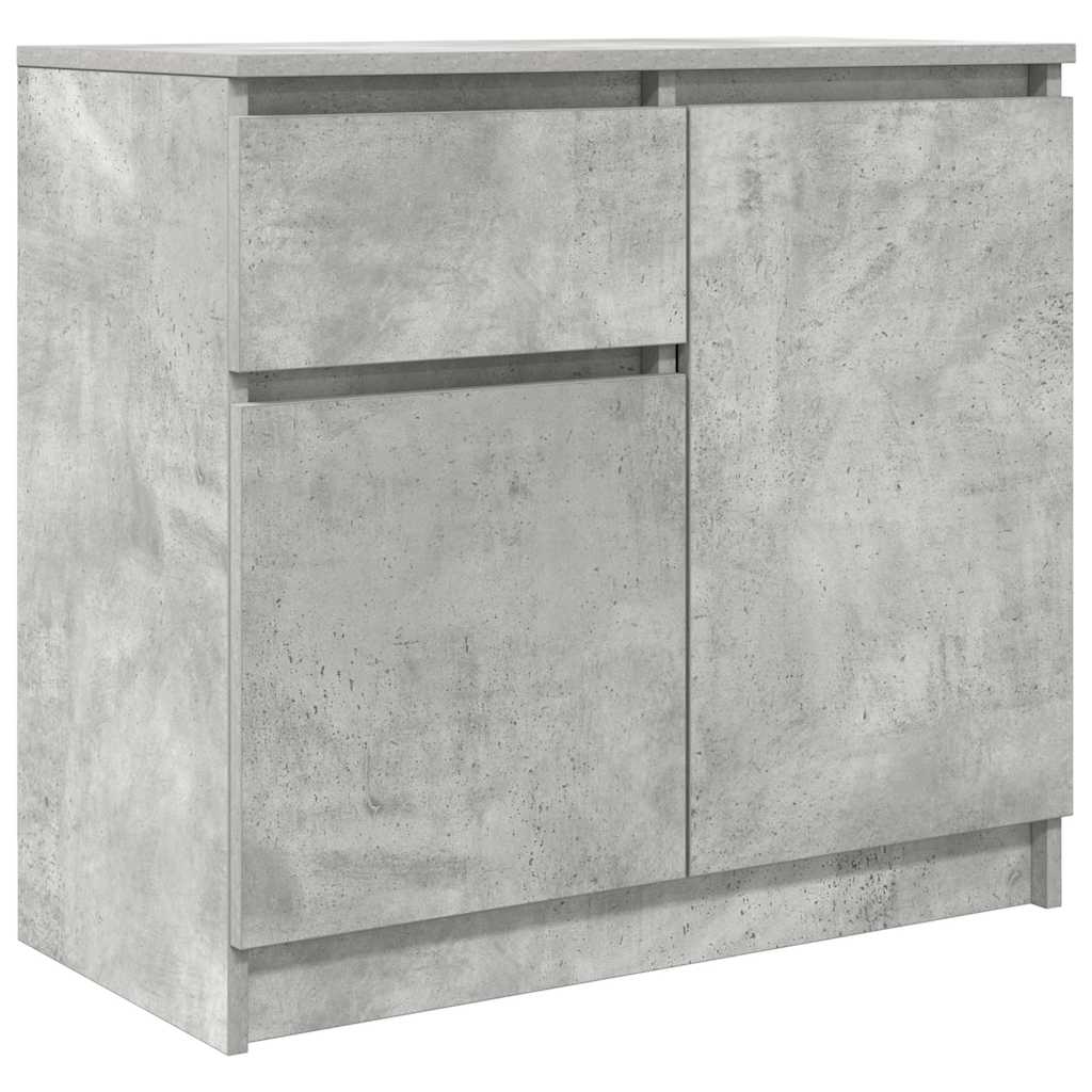 Credenza con Cassetto-Buffet-Armadio da cucina Grigio Cemento 71x35x65 cm in Truciolato 438325