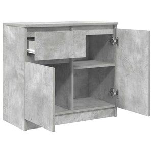 Credenza con Cassetto-Buffet-Armadio da cucina Grigio Cemento 71x35x65 cm in Truciolato 438325