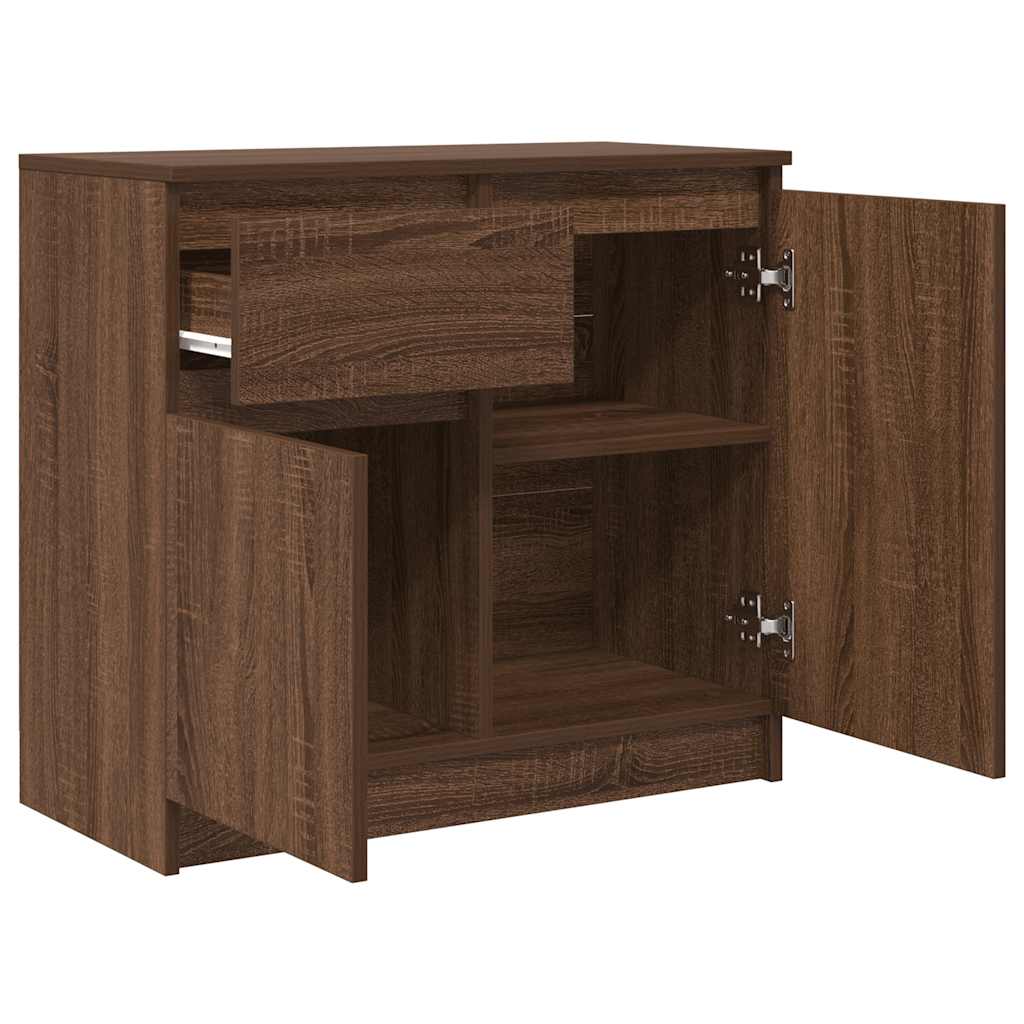 vidaXL Credenza con Cassetto Rovere Marrone 71x35x65 cm in Truciolato