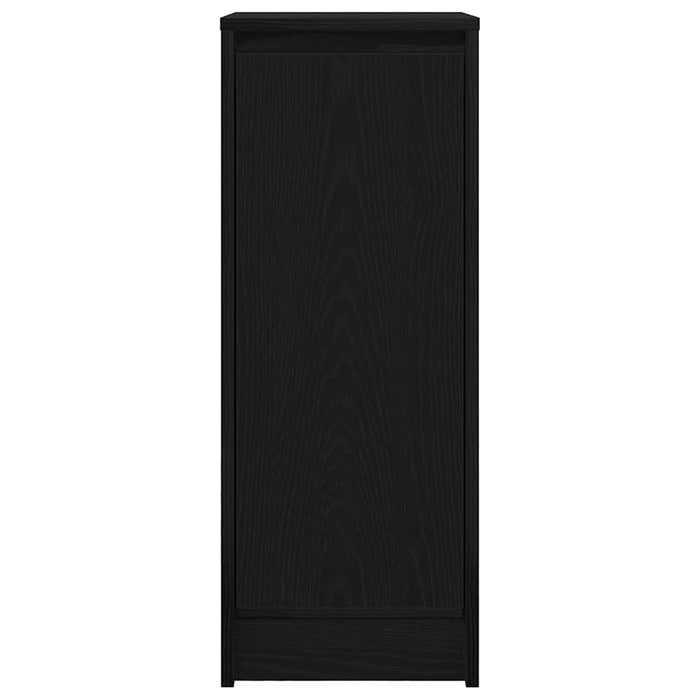 Credenza Rovere Nero 29,5x34x76 cm in Legno Multistrato 861608