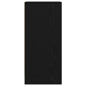 Credenza Rovere Nero 29,5x34x76 cm in Legno Multistrato 861608