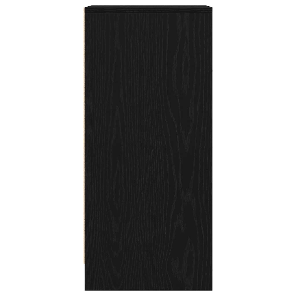 Credenza-Buffet-Armadio da cucina Rovere Nero 29,5x34x76 cm in Legno Multistrato 671984