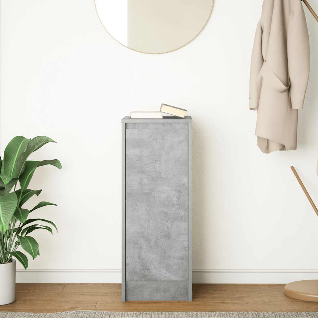 vidaXL Credenza Grigio Cemento 29,5x34x76 cm in Legno Multistrato