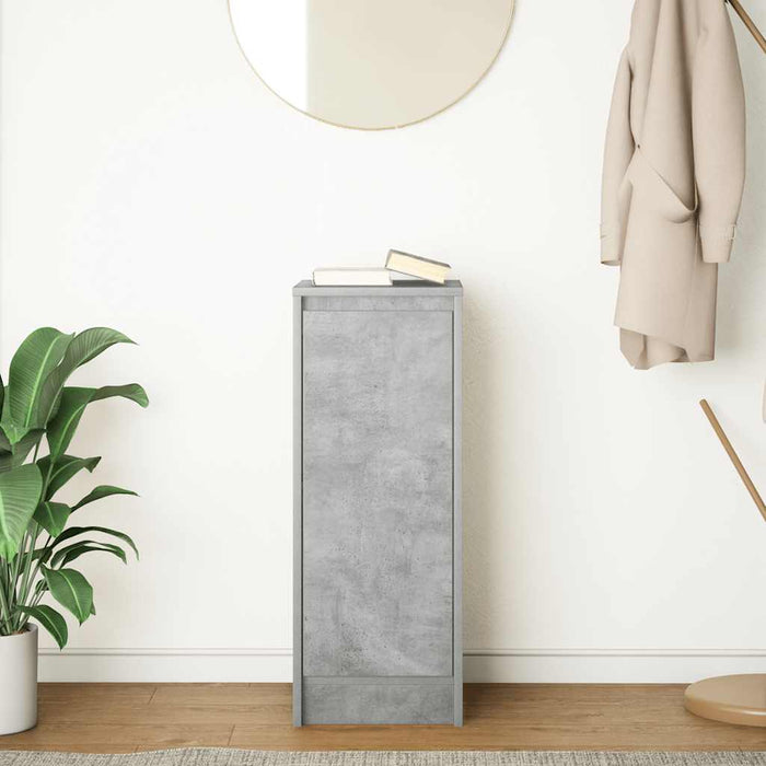 vidaXL Credenza Grigio Cemento 29,5x34x76 cm in Legno Multistrato