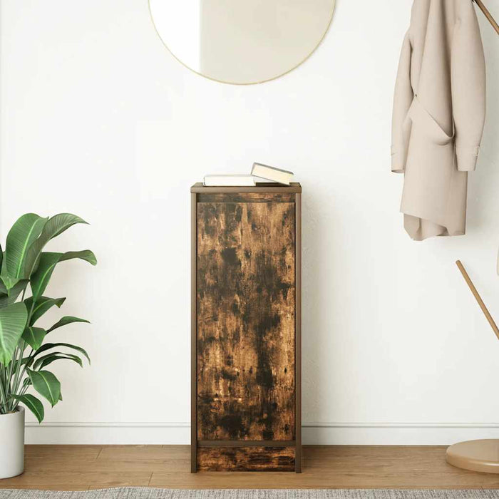 vidaXL Credenza Rovere Fumo 29,5x34x76 cm in Legno Multistrato