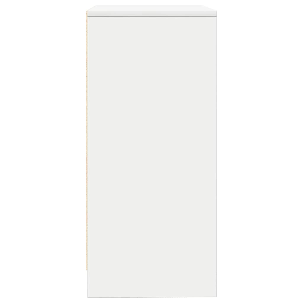 Credenza Bianca 57x34x76 cm in Legno Multistrato