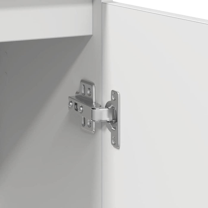 Credenza Bianca 57x34x76 cm in Legno Multistrato