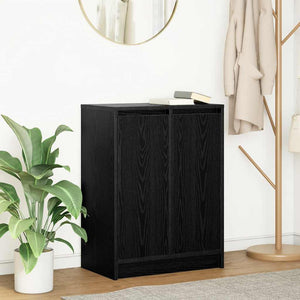 Credenza-Buffet-Armadio da cucina Rovere Nero 57x34x76 cm in Legno Multistrato