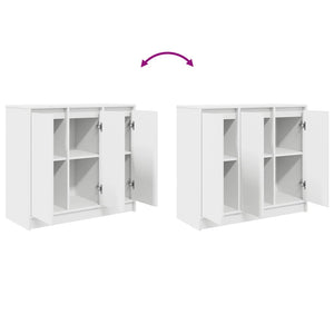 Credenza-Buffet-Armadio da cucina Bianca 85x34x76 cm in Legno Multistrato