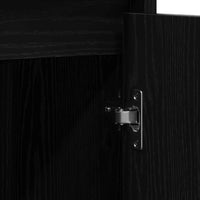 vidaXL Credenza Rovere Nero 85x34x76 cm in Legno Multistrato