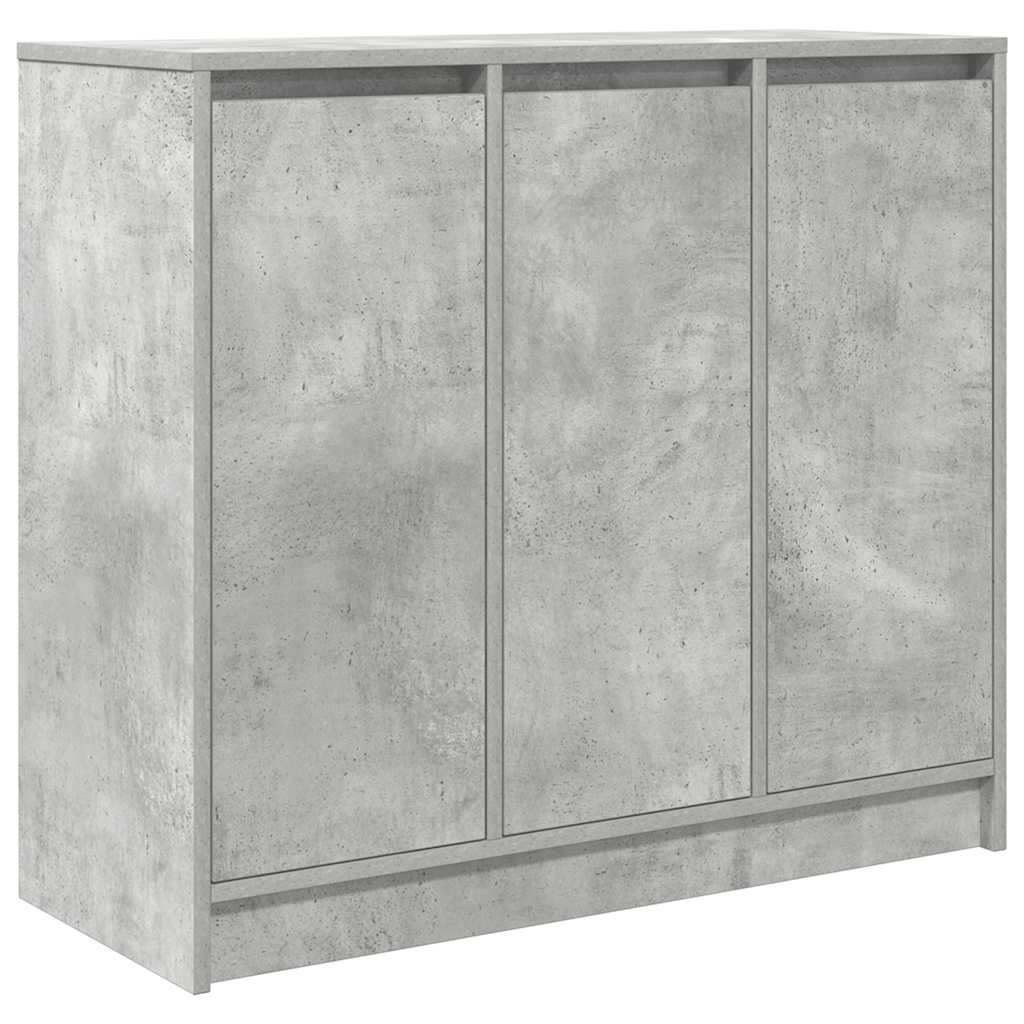 Credenza-Buffet-Armadio da cucina Grigio Cemento 85x34x76 cm in Legno Multistrato