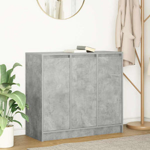 Credenza-Buffet-Armadio da cucina Grigio Cemento 85x34x76 cm in Legno Multistrato