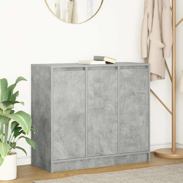 Credenza-Buffet-Armadio da cucina Grigio Cemento 85x34x76 cm in Legno Multistrato