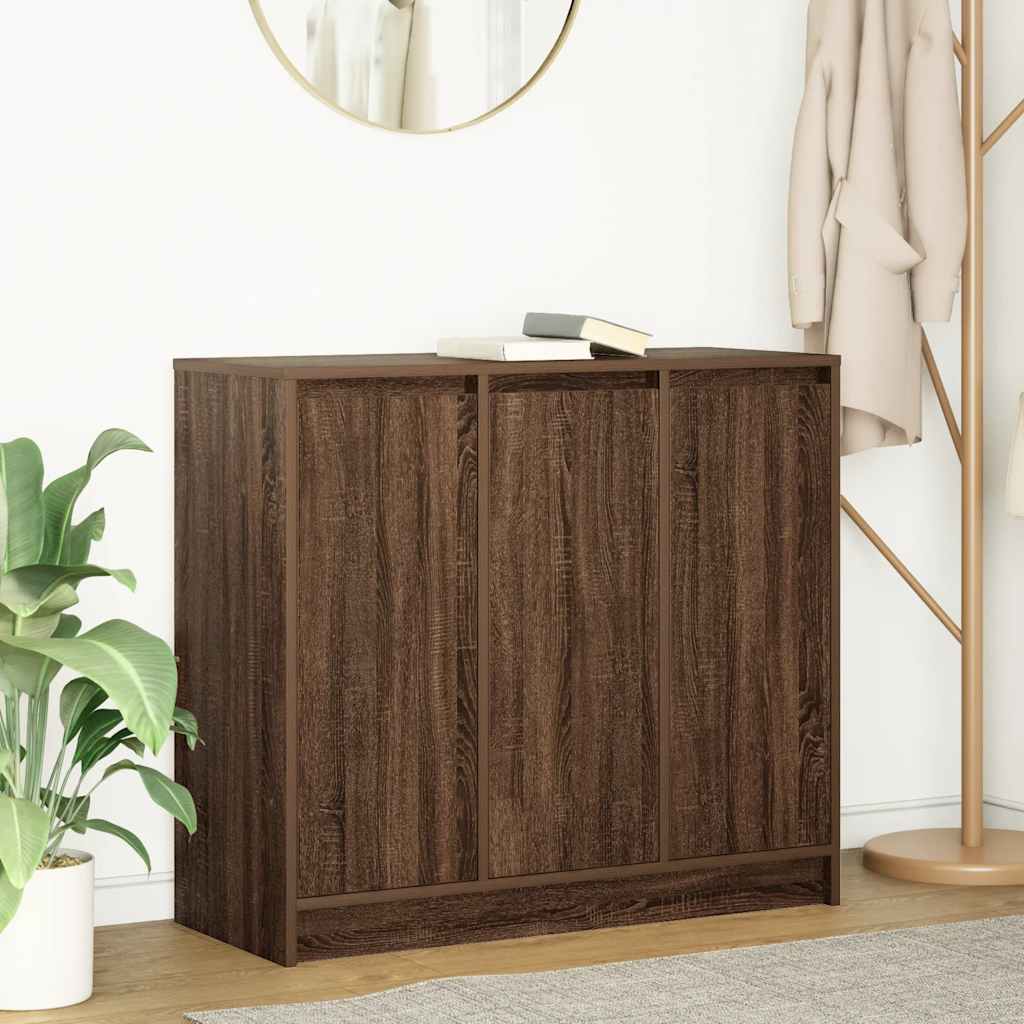 vidaXL Credenza Rovere Marrone 85x34x76 cm in Legno Multistrato