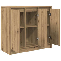 Credenza Rovere Artigianale 85x34x76 cm in Legno Multistrato 861633