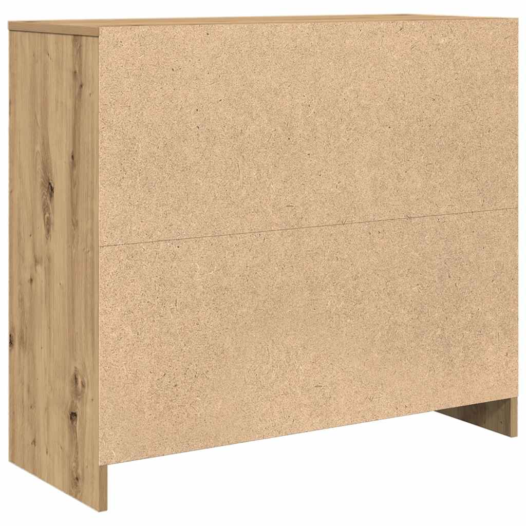 Credenza Rovere Artigianale 85x34x76 cm in Legno Multistrato 861633
