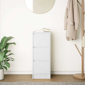 Credenza Bianca 29,5x34x76 cm in Legno Multistrato