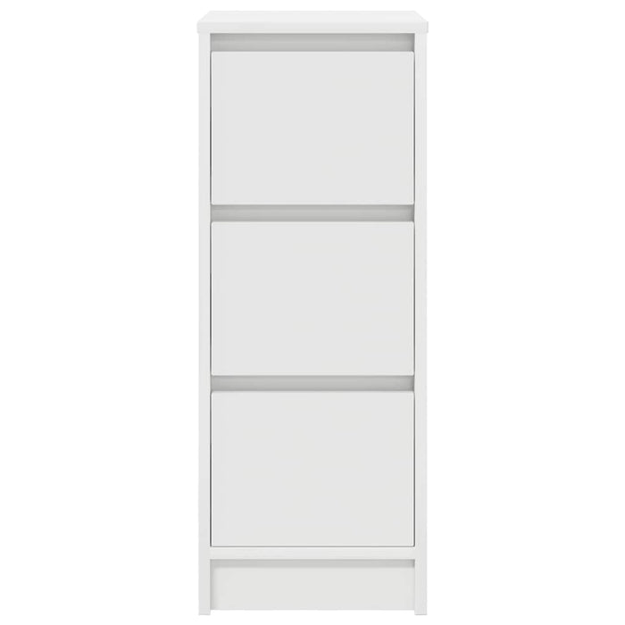 Credenza-Buffet-Armadio da cucina Bianca 29,5x34x76 cm in Legno Multistrato 154052