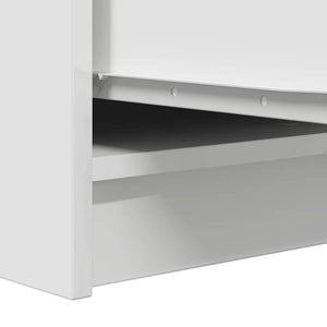 Credenza Bianca 29,5x34x76 cm in Legno Multistrato