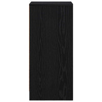 Credenza Rovere Nero 29,5x34x76 cm in Legno Multistrato 861635