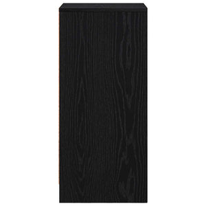 Credenza Rovere Nero 29,5x34x76 cm in Legno Multistrato 861635