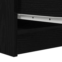Credenza Rovere Nero 29,5x34x76 cm in Legno Multistrato 861635