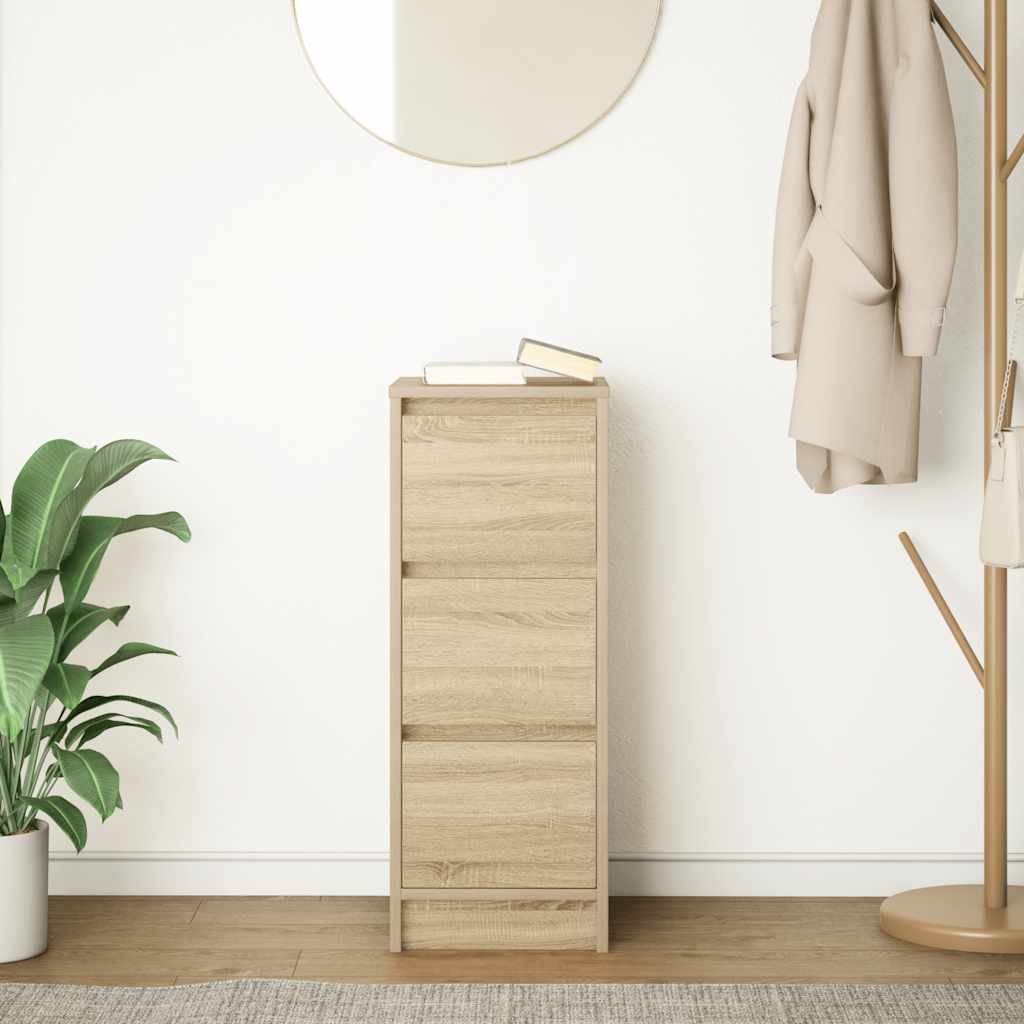 Credenza Rovere Sonoma 29,5x34x76 cm in Legno Multistrato